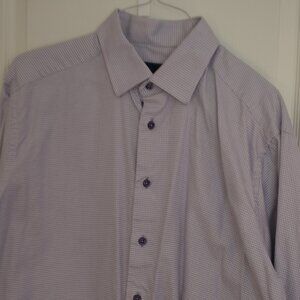 David Donahue Mens Neck 17 32/33 Light Purple Dress Shirt